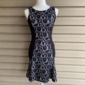 Anthropologie •Maeve• Sirena Black Lace Sleeveless Fitted Dress - Size XS